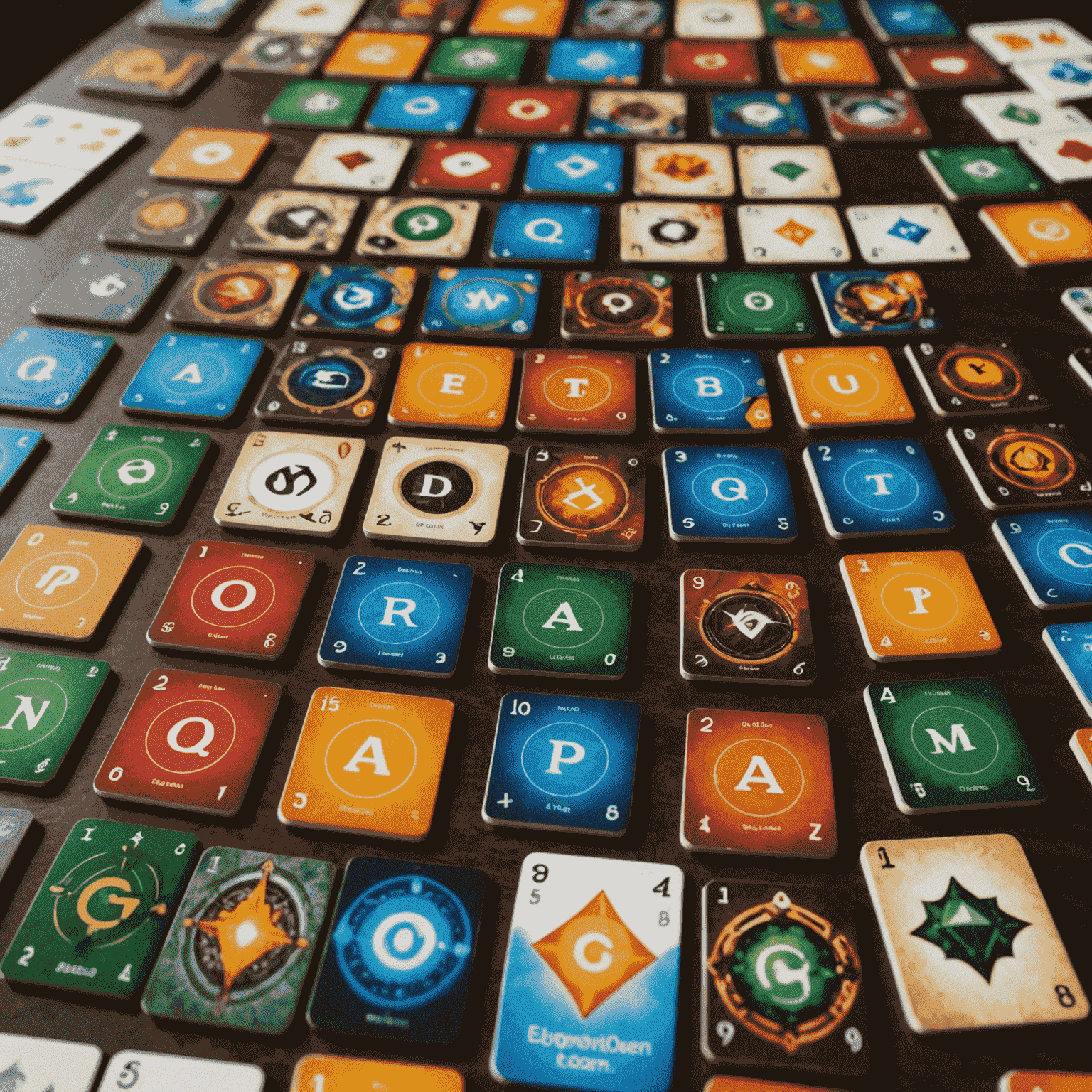 Splendor game setup with gem tokens, noble tiles, and development cards