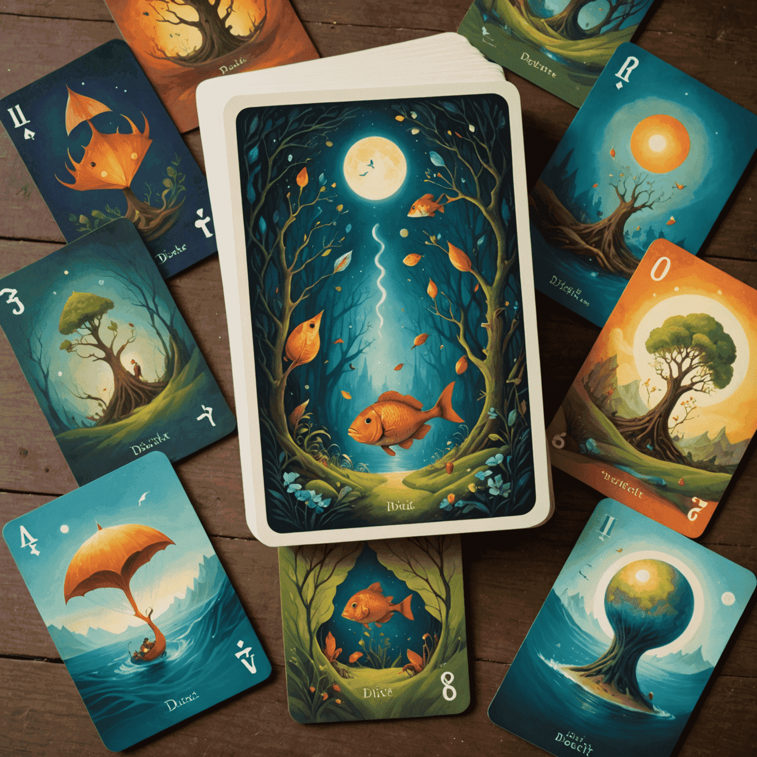 Dixit cards featuring whimsical and surreal artwork